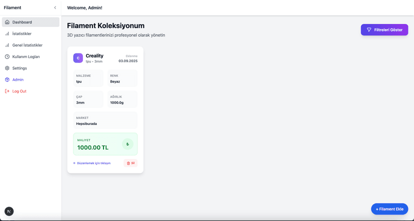 Dashboard Ekran Görüntüsü